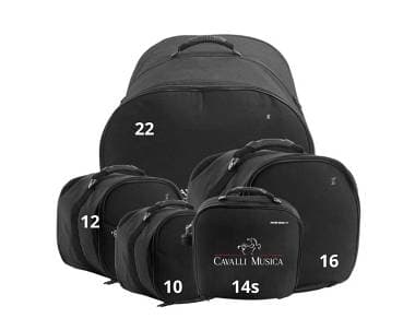 Set di 5 borse per batteria con imbottitura da 10mm