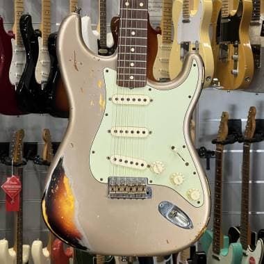 FENDER - CUSTOM SHOP STRATOCASTER 60 RELIC NAMM 2014 SHORELINE GOLD OVER SUNBURST - Spedizione Grati