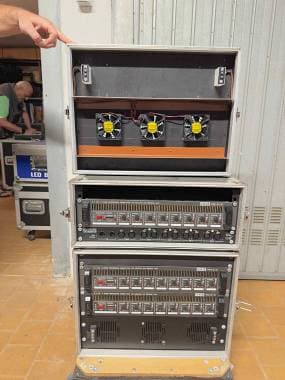 Tris Dimmer Professionali SGM P810/D (3 Unità) + Flightcase Cablato