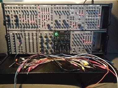 Behringer System 100 + SKIES + Eirca Synth travel case