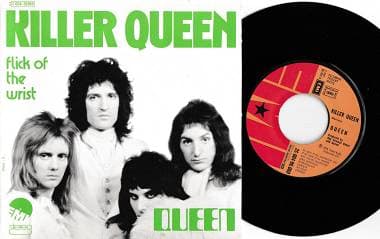 QUEEN - Killer Queen / Flick of the Wrist - 7 / 45 giri 1974 (EX) EMI
