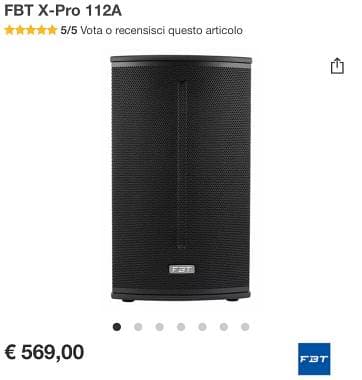 FBT XPRO 112A + X-SUB 115SA