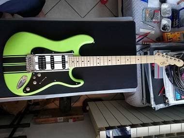 G&L Fullerton Deluxe Legacy HB Anniversary Sublime green+Mopar stripes 2020