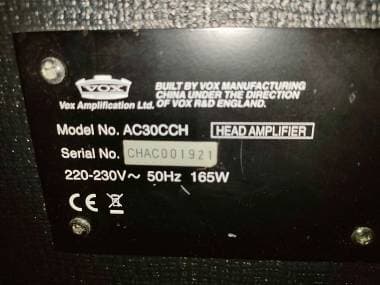 Testata VOX AC30 CCH - Rivalvolata e modificata