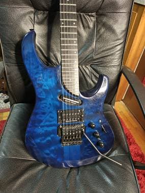 Washburn ec 29 Limited edition quilted Blue 1988, valuto scambi