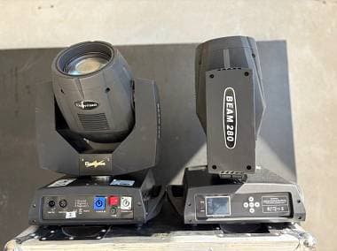 Coppia teste mobili Nino Lighting Beam 280 10 R con flightcase e accessori