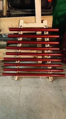 Arpa Tubolare Alluminio Rossa 432 hz