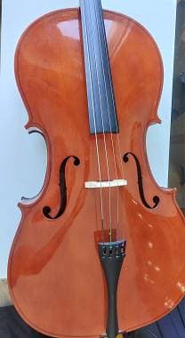 Violoncello Mavis riparato con custodia e archetto