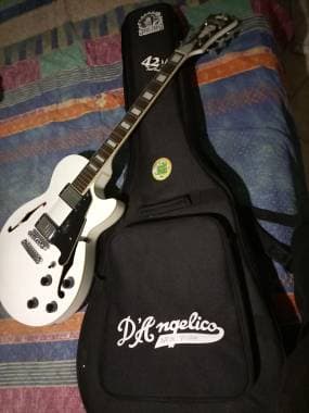 D'Angelico Guitars Ss Premier bianca in vendita per inutilizzo