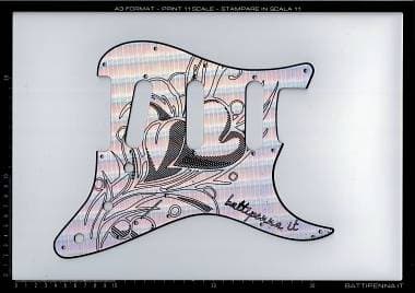 Battipenna.it Battipenna Fender Stratocaster olografico inciso