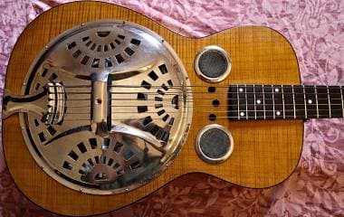 Dobro Epiphone Hound Hog Deluxe Round Neck Chitarra Resofonica Elettrificata