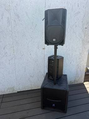 Impianto casse attive RCF MK4 + SUB DB 800 attivo