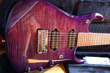 Ernie Ball Music Man PETRUCCI JP15 7 SEVEN STRINGS PURPLE NEBULA FLAME TOP
