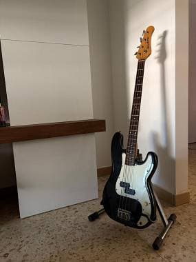Basso Elettrico Stonehenge Guitars (Stile Fender Precision) - Nero/Bianco