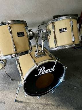 Batteria Pearl vecchissima serie completa con piatti accessori