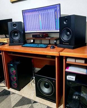 M Audio BX8 D2 + SoundSation Clarity 10A, imballi, da vetrina