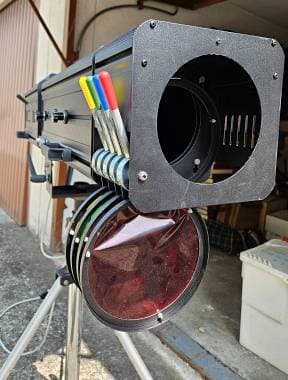Faro Seguipersona Professionale L.E.D. Followspot 2000 AL - Set Completo con Sta