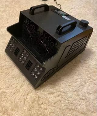 Macchina per bolle e fumo 1500W, 8 LED RGB 3IN1