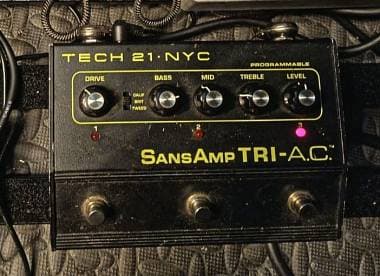Sansamp effetto overdrive/distorsore per chitarra/basso