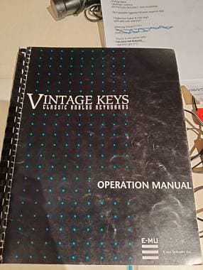 Emu vintage keys Manuale in inglese