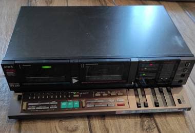 Aiwa WX220 - lettore/registratore cassette doppia piastra -parzialmente testato