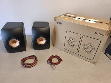 KEF LS50 Meta Bookshelf Speakers Black Excellent Condition Pair