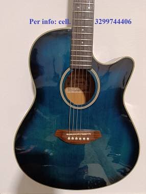 Chitarra acustica Ibanez AEM20 MS Trasparent Dark Blue