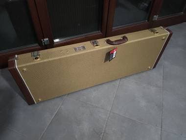 Custodia rigida Kaces in legno Tweed rettangolare per ST