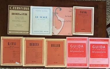 Libri per lo studio del pianoforte - 9 libri