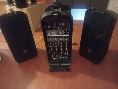 impianto audio con batterie ricaricabili