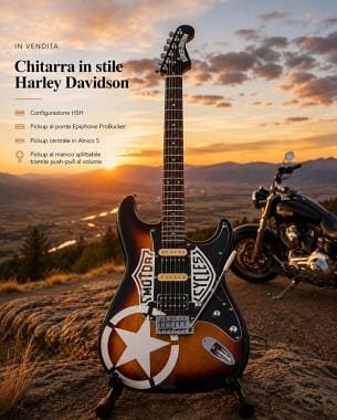 Chitarra HSH Harley Davidson Style