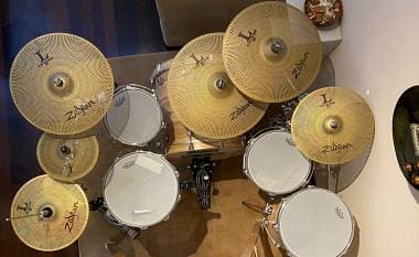 Set: Tamburo Formula ulivo 20/10/12/14 + Zildjian L80 Low Volume + pelli mesh