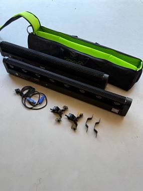 Coppia SHEHDS LED Beam 8x12W RGBW Moving Bar DMX + borsa Gravity