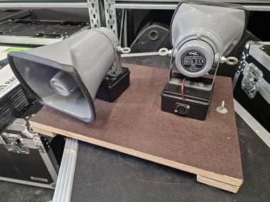KIT TROMBE PER ANNUNCI AMBULANTI 12V PRONTO ALL'USO