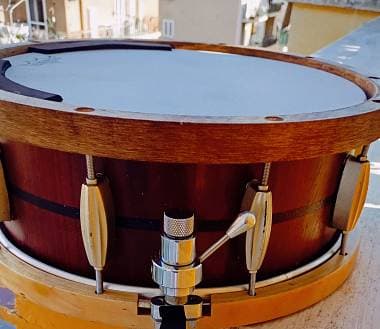 Rullante artigianale in doghe di Padouk unico