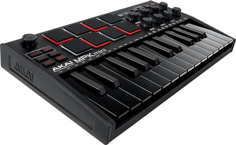 Teclado MIDI Akai Professional MPK Mini MK3 - Preto, B