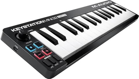 Controlador de teclado MIDI USB M Audio Keystation Mini 32 MK3, A