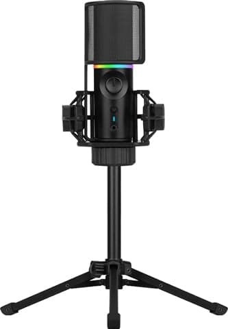 Streamplify MIC-48-RGB-TP-BK MIC RGB Tripod Microphone, B