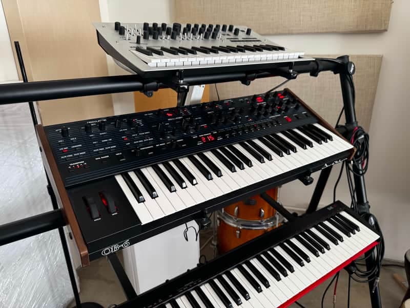 Sequential OB-6 49-Key 6-Voice Polyphonic Synthesizer 2018 - Present - Black with Wood Sides