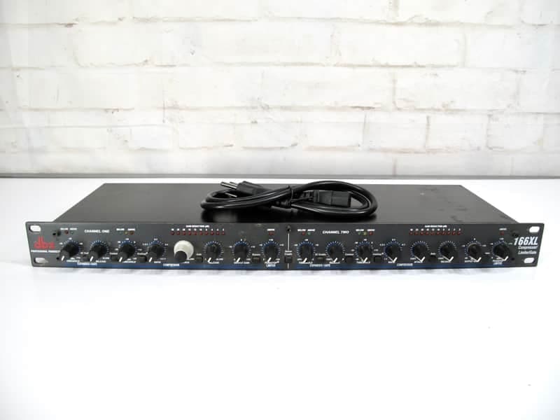 DBX 166XL 2-Channel Pro Audio 1U Rack Mount Stereo Compressor Limiter Gate