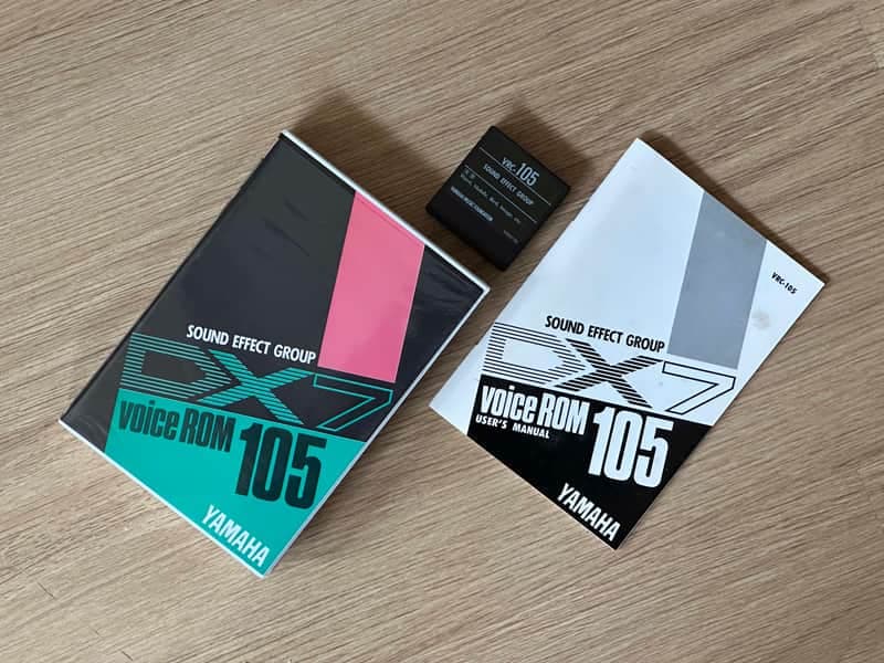 Yamaha DX7 Voice ROM Data Cartridge // VRC-105 Sound Effect Group // Boxed + Booklet