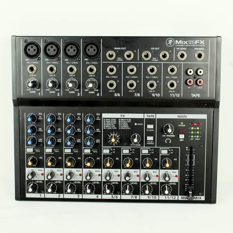 Mackie Mix12FX 12-Channel Compact Mixer with Effects, Black (USED)