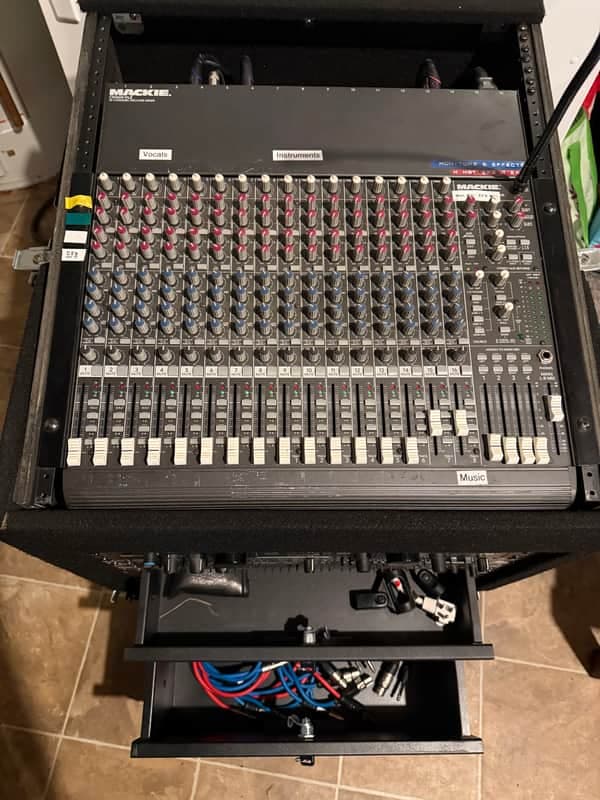 Sound System Rack Mixer, Power Conditioner, EQ’s, Effects and Rack Drawers