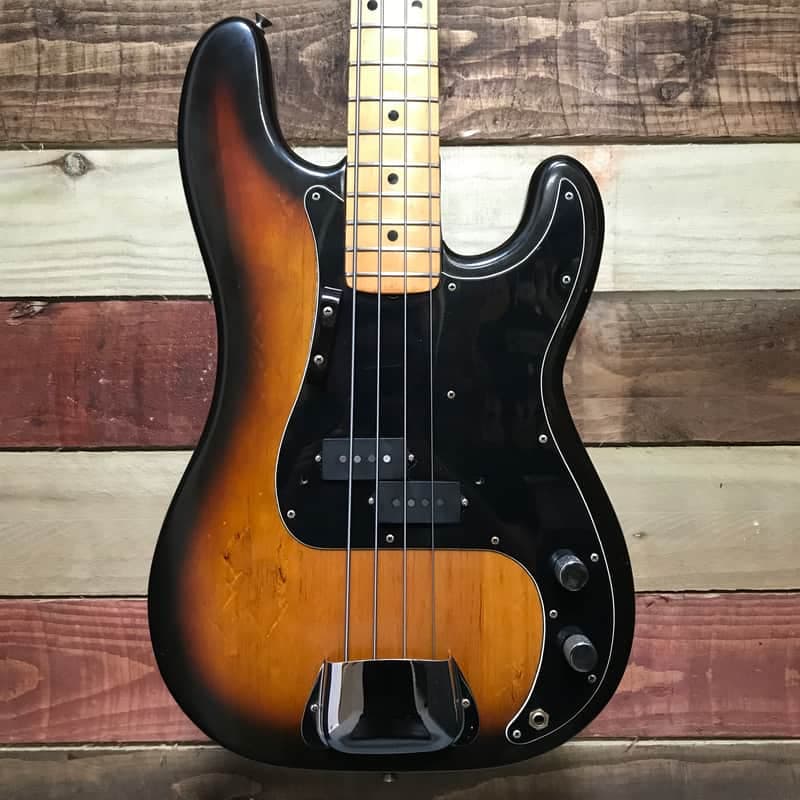 Fender Precision Bass with Maple Fretboard Sunburst 1979-81