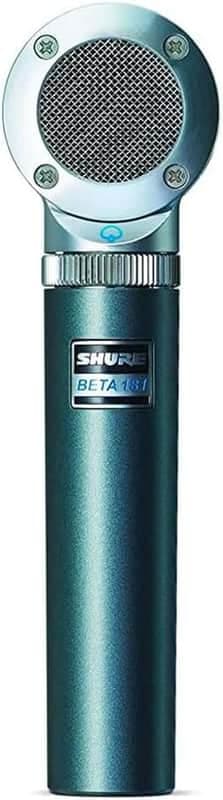 Shure BETA 181/S Ultra-Compact Small-Diaphragm Side-Address Versatile Condenser Microphone for Instruments with Interchangeable Polar Pattern Capsule Options, 3-pin XLR Connector - Supercardioid