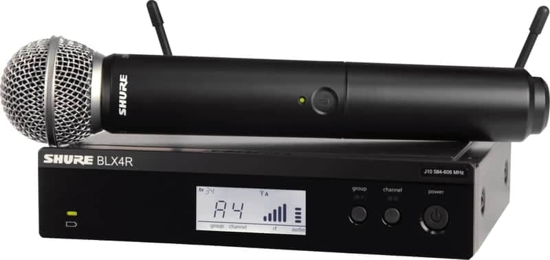 Shure BLX24R/SM58 Handheld Wireless Microphone System, H9 Band