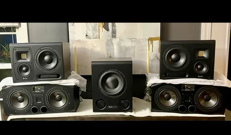 HEDD Type 20 MK2 Pair + HEDD Sub 8 complete set. Custom Canare/Neutrik XLR or XLR->TRS Cables Free (just msg first)