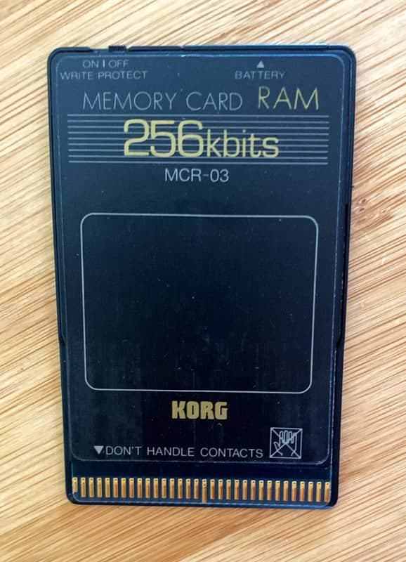 Korg MCR-03 RAM Memory Card — 256 kbits