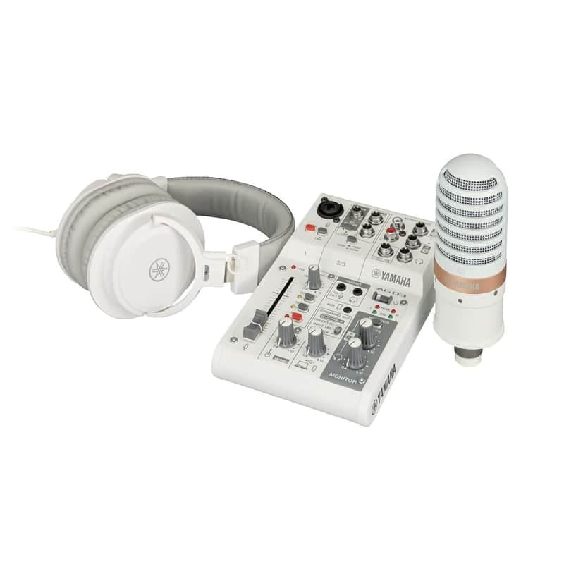 Yamaha AG03MK2 LSPK USB Loopback Live Streaming Kit White