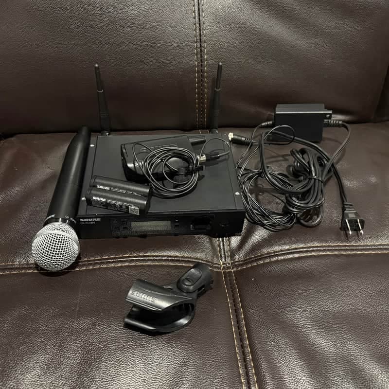 Shure GLXD124R Digital Wireless Combo System with SM58 Capsule and WL185 Lavalier Microphone